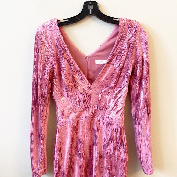 NEW Dress the Population x Revolve Shauna PINK Sequin Mini Cocktail Party - Picture 5 of 9